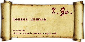 Keszei Zsanna névjegykártya